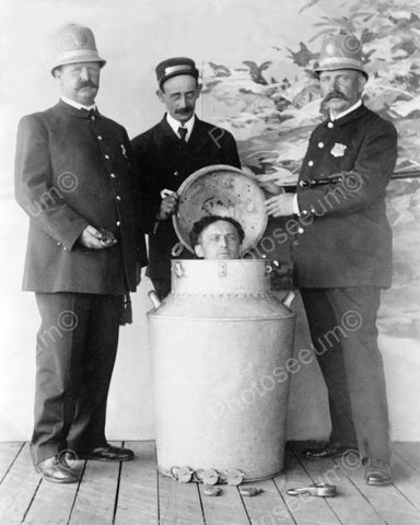 Houdini Sealed In Water Can 1900s 8x10 Reprint Of Old Photo - Photoseeum