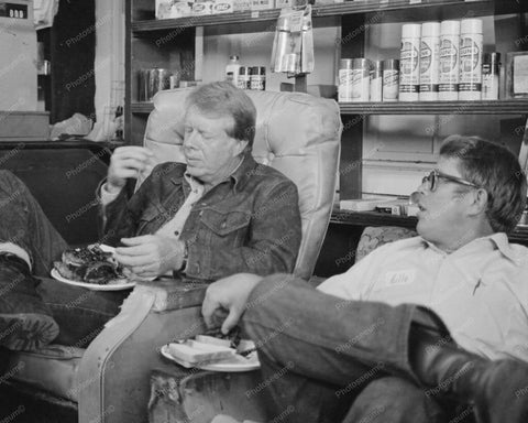 Jimmy Carter Eats With Brother Billy 8x10 Reprint Of Old Photo - Photoseeum