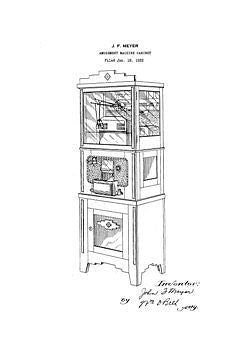 USA Patent Exhibit Crane Digger Arcade Games 30's Drawings - Photoseeum