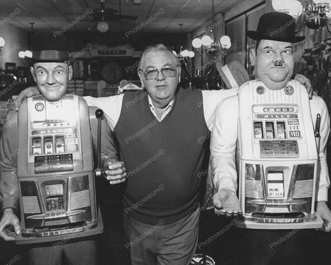 Laurel & Hardy Slot Machines Vintage 8x10 Reprint Of Old Photo - Photoseeum