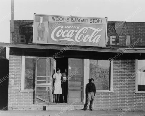 Woods Bargain Store, Black Folk, Coke 8x10 Reprint Of Old  Photo - Photoseeum