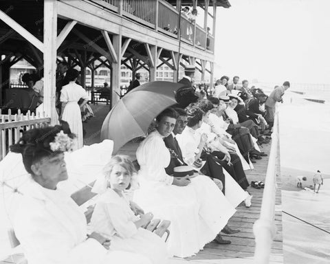 Belmar Beach Sunday Ladies & Girl 8x10 Reprint Of Old Photo - Photoseeum