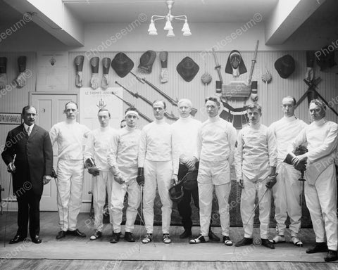 Washington Fencing Club 1915 Vintage 8x10 Reprint Of Old Photo - Photoseeum