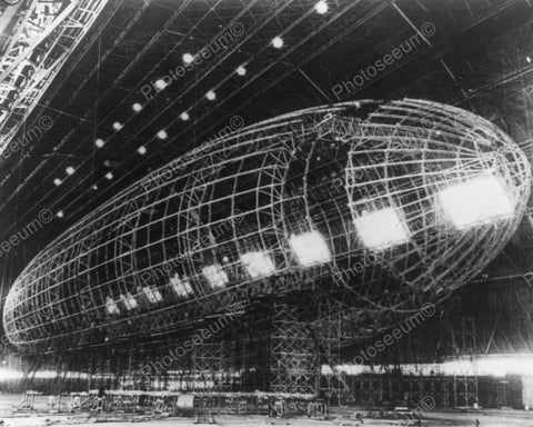 Worlds Largest Dirigible Near Completion 8x10 Reprint Of Old Photo - Photoseeum