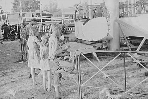 Florida State Fair Kids At A Ride 4x6 Reprint Of Old Photo 1930s - Photoseeum