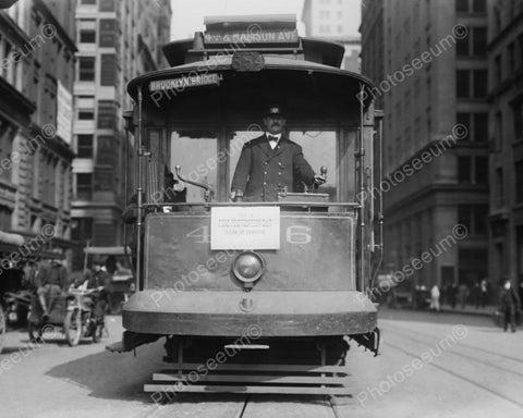 New York City Antique Streetcar 1910s 8x10 Reprint Of Old Photo - Photoseeum