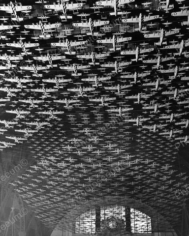 Model Airplanes Ceiling 1943 Vintage 8x10 Reprint Of Old Photo - Photoseeum