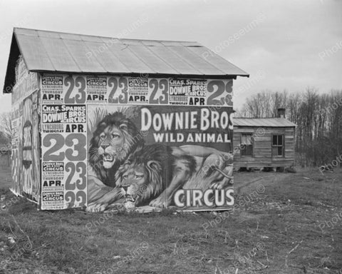 Downlie Bros Circus Banner 1936 Vintage 8x10 Reprint Of Old Photo - Photoseeum