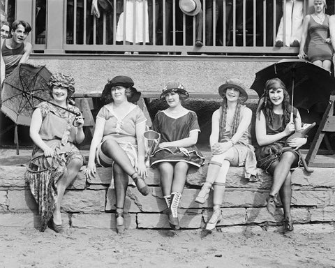 Bathing Suit Competition Pretty Ladies Vintage 1920s 8x10 Reprint Of Old Photo - Photoseeum