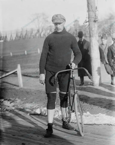Cyclist Chas Parent 1909 Vintage 8x10 Reprint Of Old Photo - Photoseeum