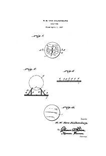 USA Patent Golf Tee 1930's Drawings - Photoseeum