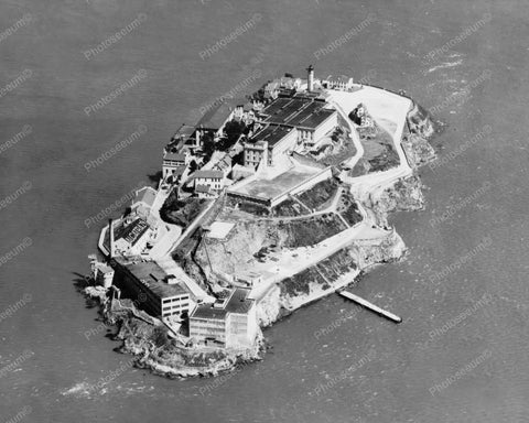 Alcatraz Island Aerial View 1930s 8x10 Reprint Of Old Photo 1 - Photoseeum