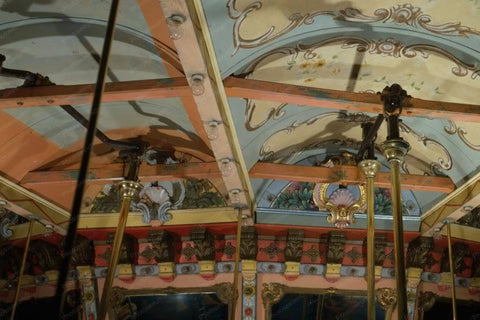 Glen Echo Dentzel Carousel Ceiling Color 4x6 Reprint Of Old Photo - Photoseeum