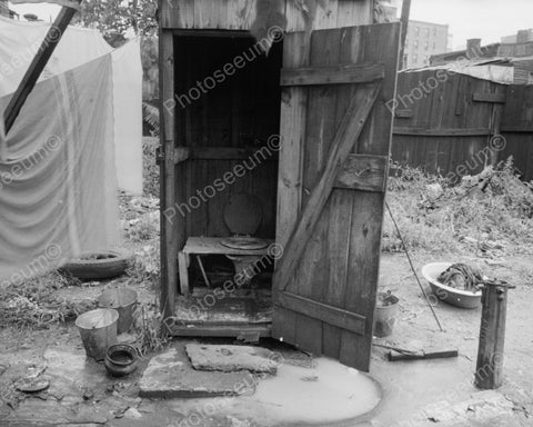 Poor Familiy's Outhouse Viintage 8x10 Reprint Of Old Photo - Photoseeum