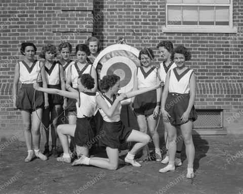 School Archery Club 1935 Vintage 8x10 Reprint Of Old Photo - Photoseeum