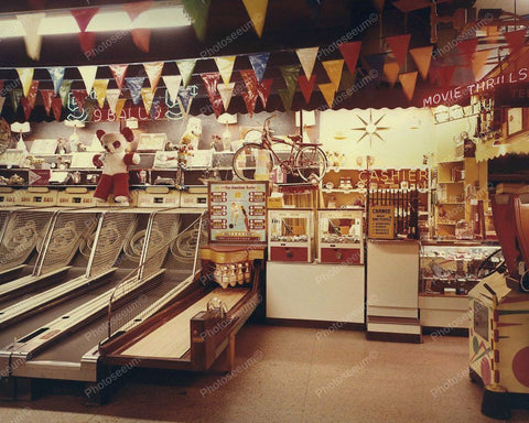 Skee Ball Arcade Games Vintage 1960's 8x10 Reprint Old Photo - Photoseeum