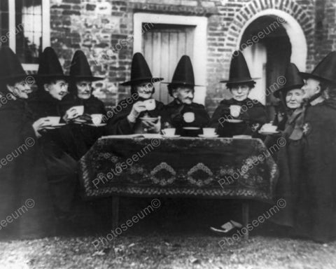Witches Council Enjoy Tea Vintage 1900s 8x10 Reprint Of Old Photo - Photoseeum
