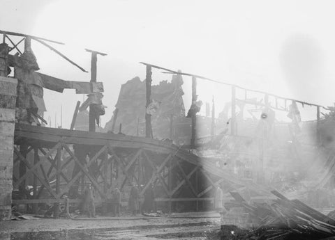 Coney Island Luna Park Fire 1910s 4x6 Reprint Of Old Photo - Photoseeum