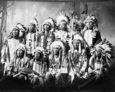 Sioux Chiefs 1899 Vintage 8x10 Reprint Of Old Photo - Photoseeum