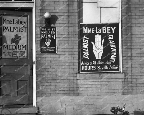 Madame La Bey Palmist Store Front & Sign 8x10 Reprint Of Old Photo - Photoseeum