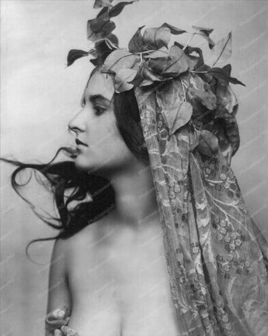 Sexy Victorian Lady Wrapped In Vines Old 8x10 Reprint Of Old Photo - Photoseeum