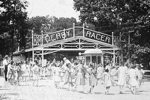 Glen Echo Outside Derby Racer Ride 1920s 4x6 Reprint Of Old Photo - Photoseeum