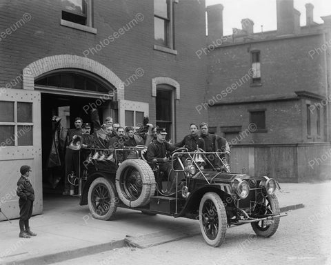 Michigan Fire Department 1911 Vintage 8x10 Reprint Of Old Photo - Photoseeum