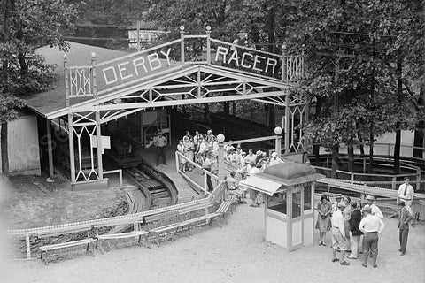 Glen Echo 1920s Derby Racer Car Ride 4x6 Reprint Of Old  Photo - Photoseeum