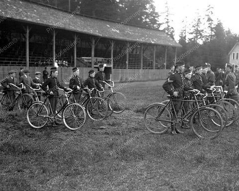 Military Bicycle Inspection 1917 Vintage 8x10 Reprint Of Old Photo - Photoseeum