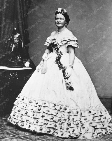 Mrs Abraham Lincoln Full Portrait 8x10 Reprint Of Old Photo - Photoseeum