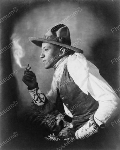 Sioux Indian Smoking Cigarette 1908 Vintage 8x10 Reprint Of Old Photo - Photoseeum