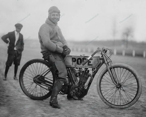 Motorcycle Racer Ready 1915 Vintage 8x10 Reprint Of Old Photo - Photoseeum
