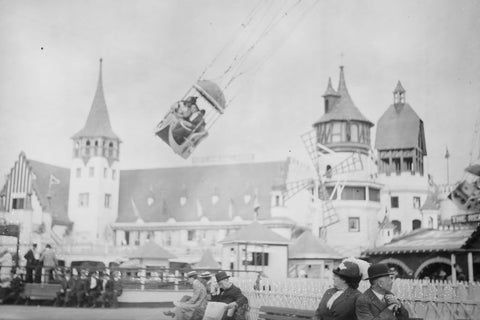 Coney Island Luna Park Aerial Swing 4x6 1920s Reprint Of Old Photo - Photoseeum
