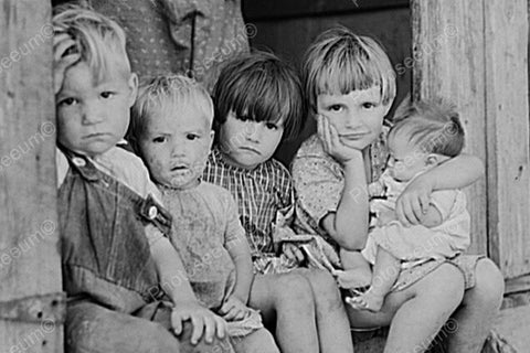 Touching Young Children With Small Baby 4x6 Reprint Of Old Photo - Photoseeum