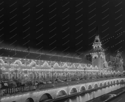 Luna Park Lights At Night Coney Is NY 8x10 Reprint Of Old Photo - Photoseeum