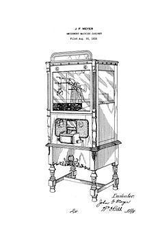 USA Patent Exhibit Deluxe Crane Arcade Games 30's Drawings - Photoseeum