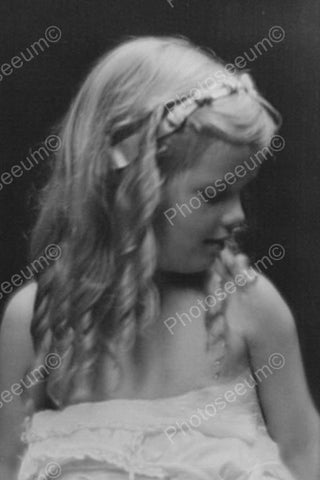 Beautiful Victorian Girl With Long Curls 4x6 Reprint Of Old Photo - Photoseeum
