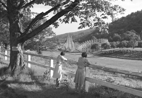 Connecticut Great View Roller Coaster1940 4x6 Reprint Of Old Photo - Photoseeum