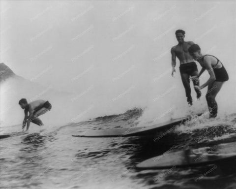 Fun Surf Board Scene 8x10 Reprint Of Old Photo - Photoseeum