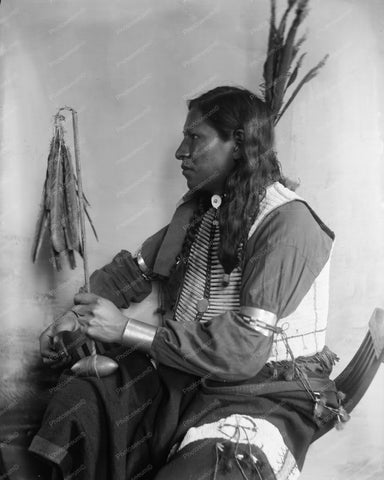 Shooting Pieces Sioux Indian Vintage 8x10 Reprint Of Old Photo - Photoseeum