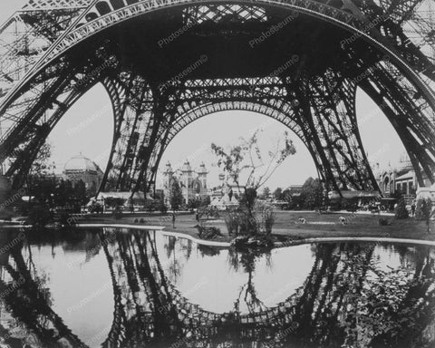 Eiffel Tower Paris Exposition 1880s 8x10 Reprint Of Old Photo - Photoseeum