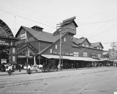 Great Coal Mine Ride Coney Island 1906 Vintage 8x10 Reprint Of Old Photo - Photoseeum