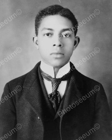 Well Dressed Black Boy Vintage Portrait 8x10 Reprint Of Old Photo - Photoseeum