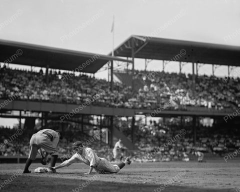 Stanley Harris Washington Slides Into Base1925 Vintage 8x10 Reprint Of Old Photo - Photoseeum