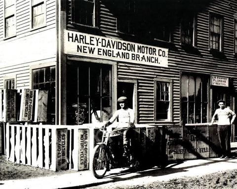 New England Motorcycle Dealer Harley Davidson Vintage 8x10 Reprint Of Old Photo - Photoseeum