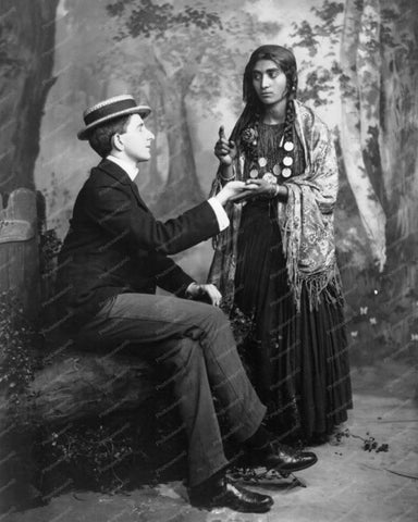 Man Visits Gypsy Fortune Teller 1900s 8x10 Reprint Of Old Photo - Photoseeum