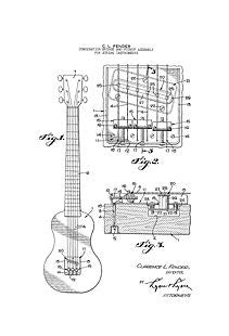 USA Patent Fender Guitar Pick up & Bridge 1950's Drawings - Photoseeum