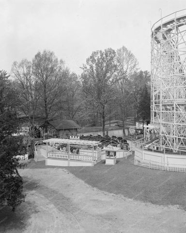 Glen Echo Caterpillar Roller Coaster 8x10 Reprint Of Old Photo - Photoseeum