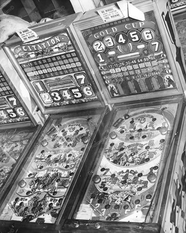 Bally Citation &  Gold Cup Bingo Pinball Games Vintage 8x10 Reprint Of Old Photo - Photoseeum