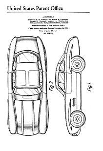 USA Patent for 1950's Mercedes Benz 300SL Drawings - Photoseeum